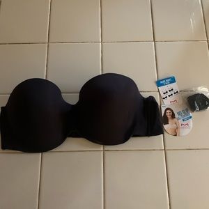 Maidenform Sweet Nothings: No-Slip Strapless Full Coverage Bra Black- 42C